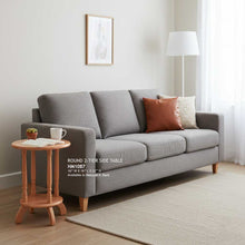 Load image into Gallery viewer, Round 2 Tier Side Table in Natural / Dark (Mahogany)