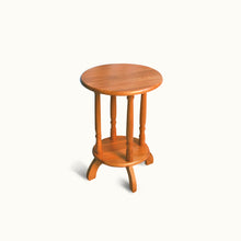 Load image into Gallery viewer, Round 2 Tier Side Table in Natural / Dark (Mahogany)
