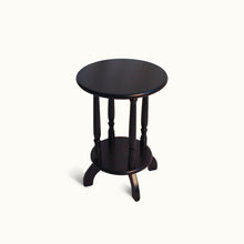 Load image into Gallery viewer, Round 2 Tier Side Table in Natural / Dark (Mahogany)